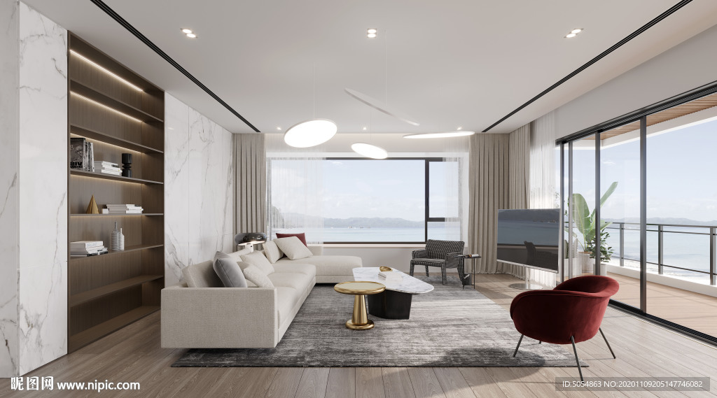 鱼肚白石英石整体厨房台面效果图