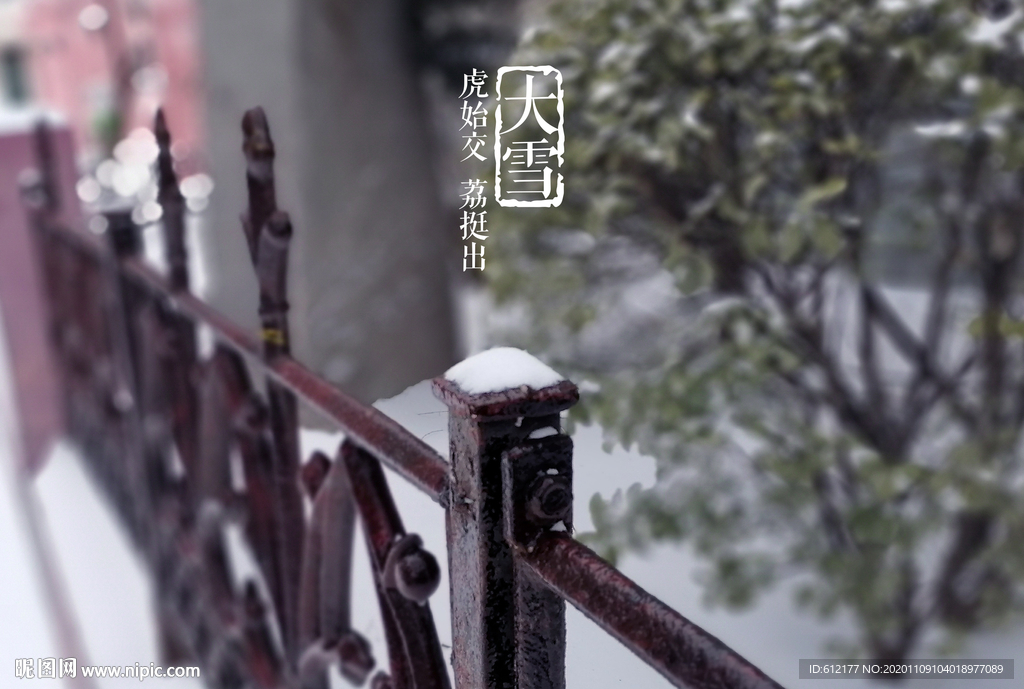 大雪节气简约海报设计