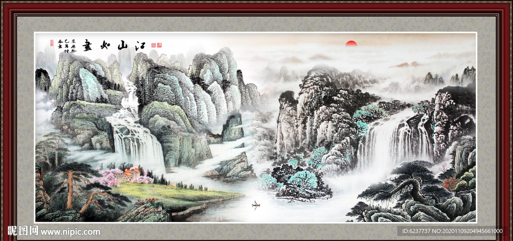 山水画 水墨山水画 意境山水画
