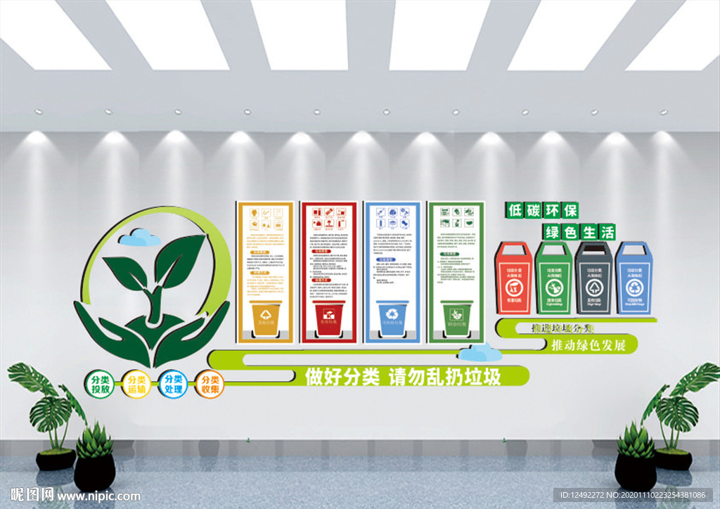 垃圾分类 垃圾文化墙 学校垃圾