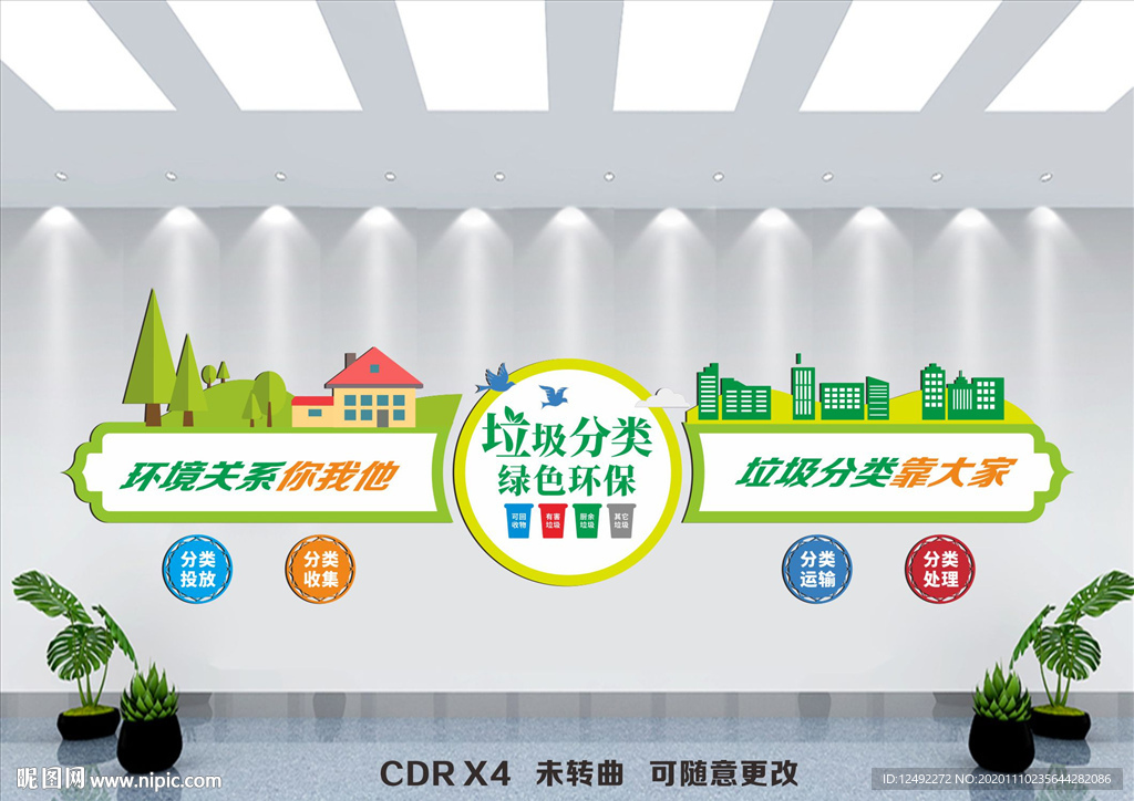 垃圾分类 垃圾文化墙 学校垃圾