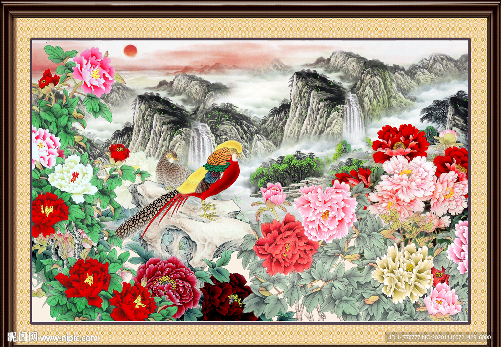 国画牡丹