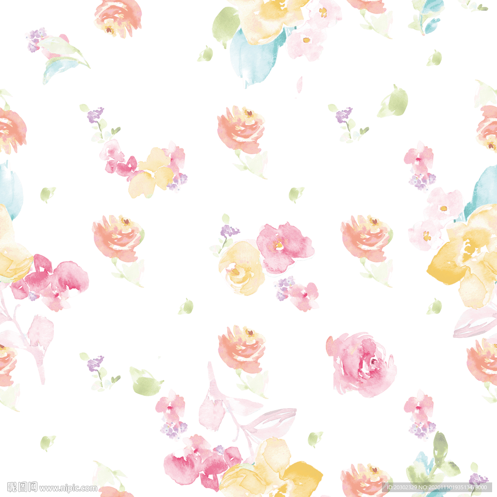 水彩花朵