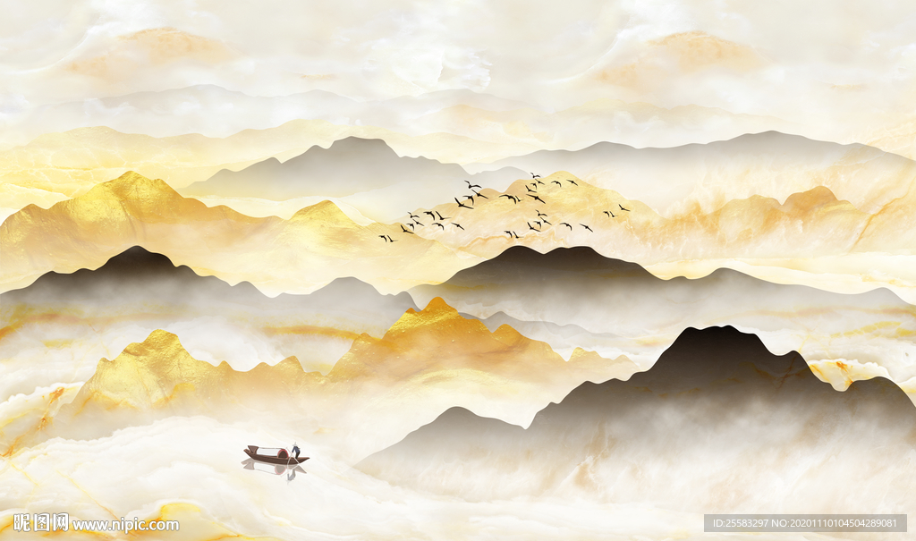 大理石山水