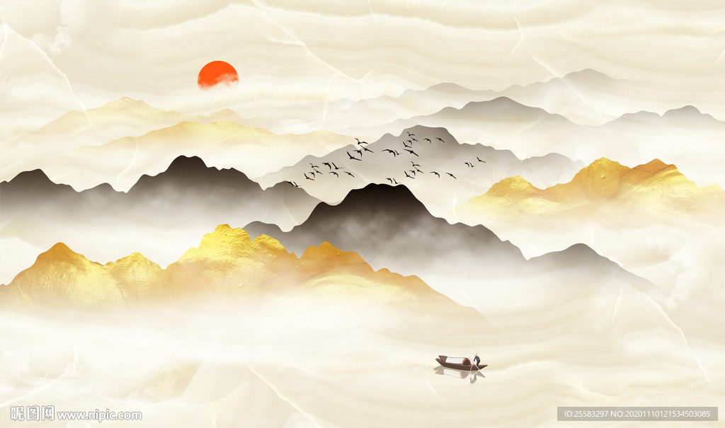 大理石山水