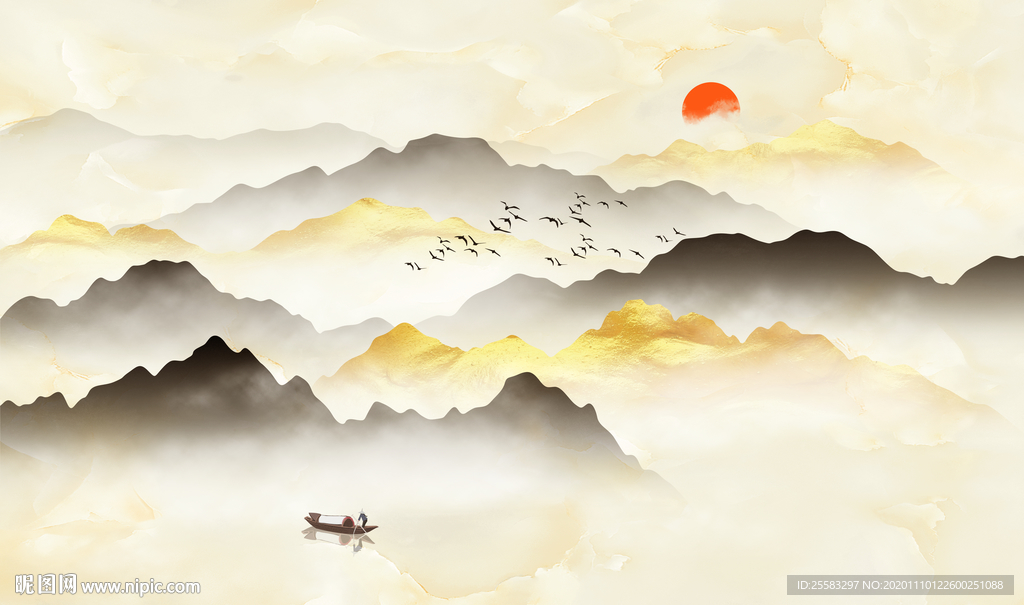 大理石山水