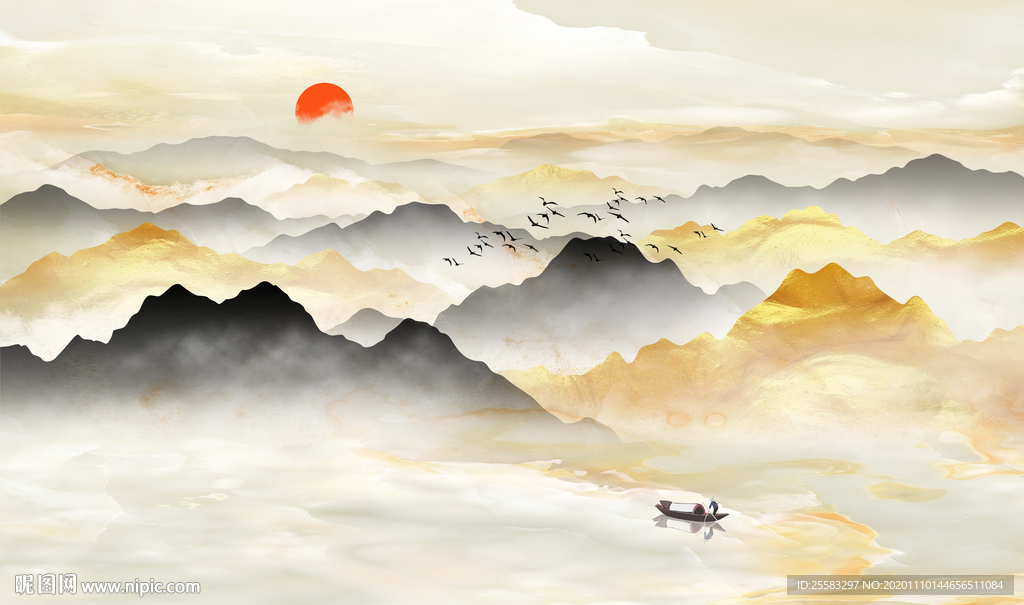 大理石山水