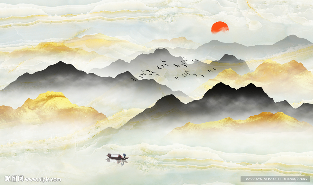 大理石山水