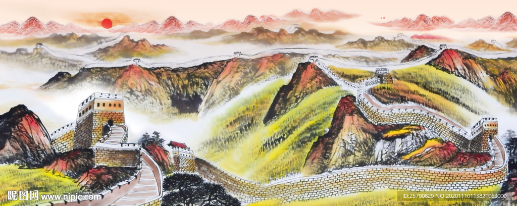 长城国画长城长城国画