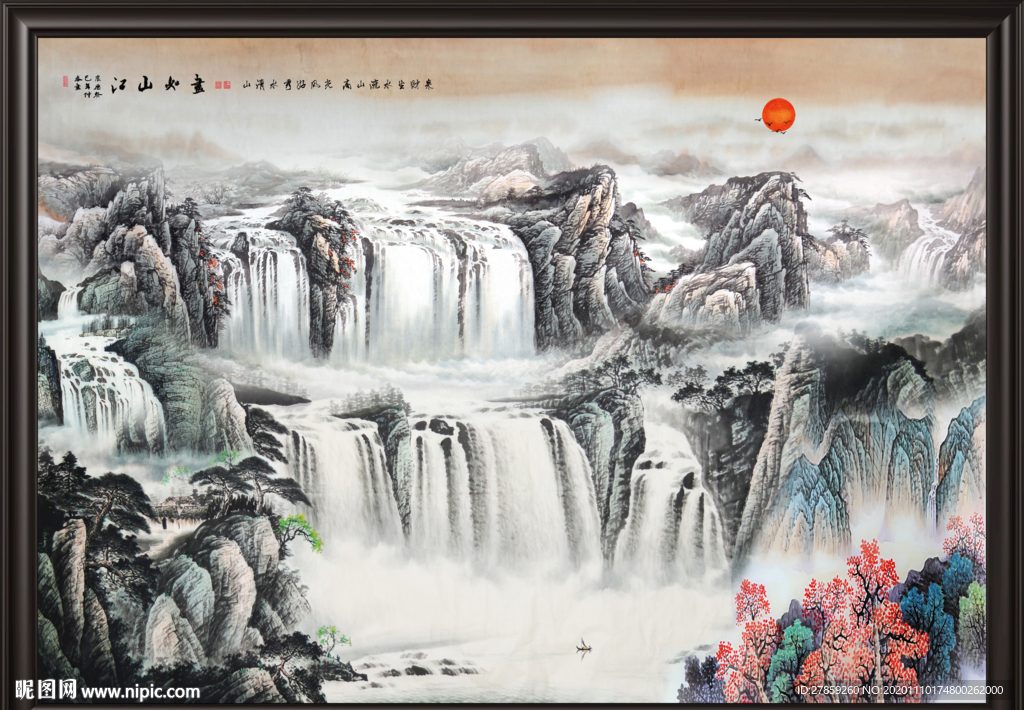 山水画水墨山水画意境山水画