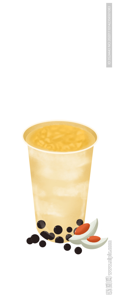 手绘奶茶插画