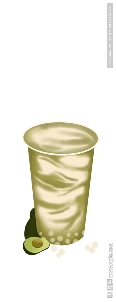 手绘奶茶插画