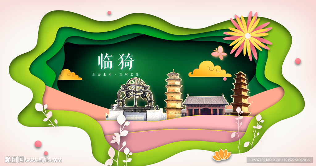 临猗绿色生态宜居自然城市海报