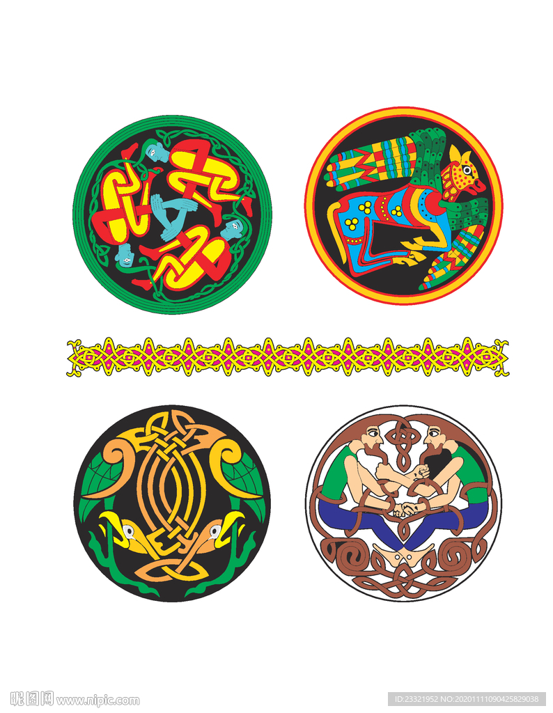 西方人物图案边框