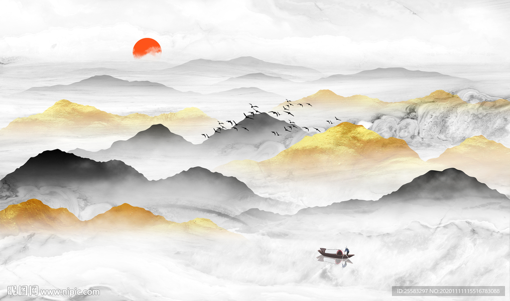 山水背景墙