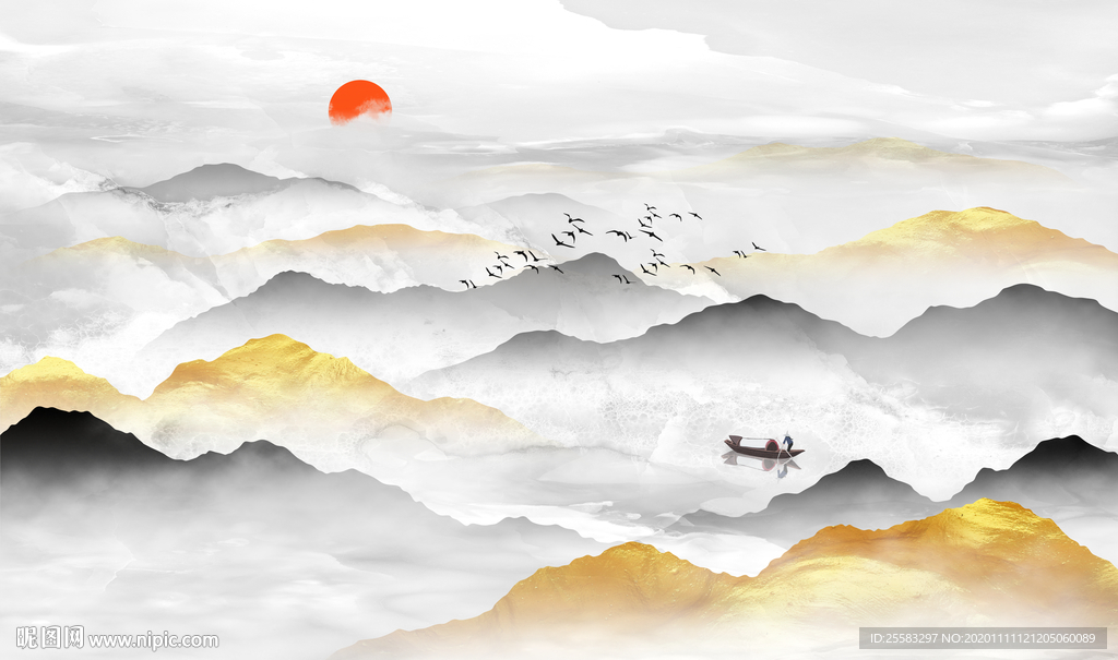 山水背景墙
