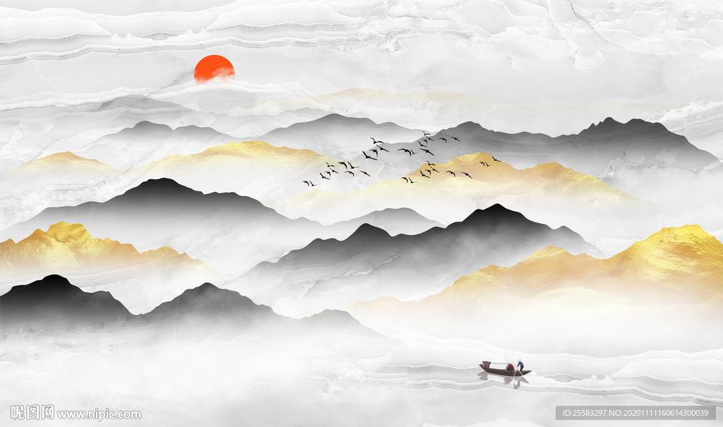 山水背景墙