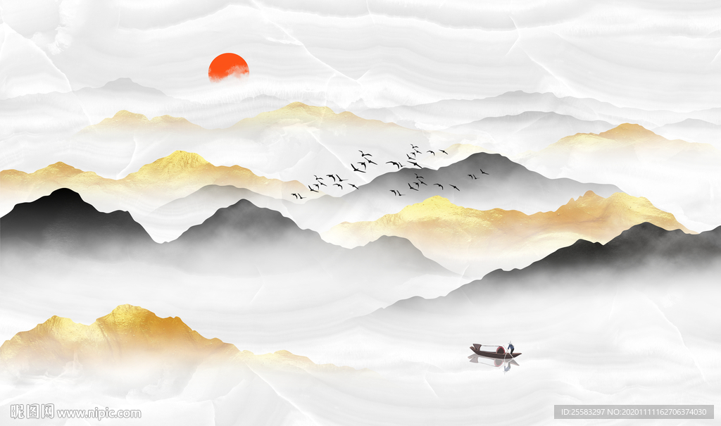 山水背景墙