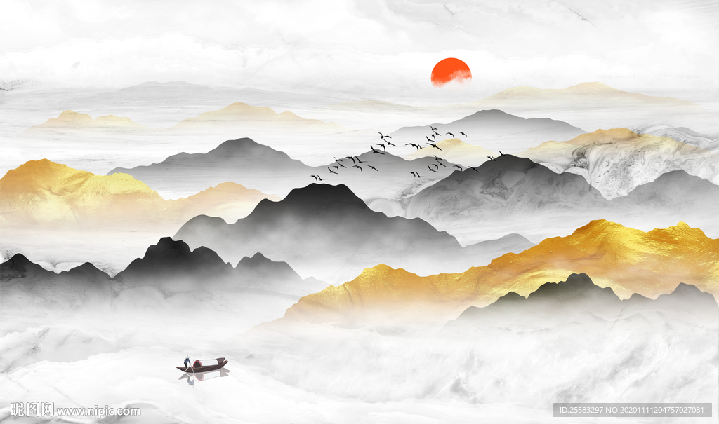 山水背景墙