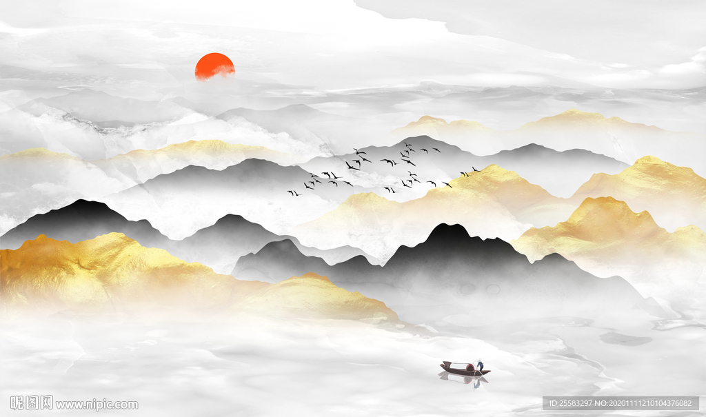 山水背景墙