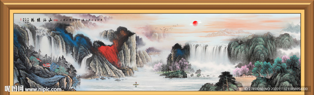 山水画水墨山水画意境山水画
