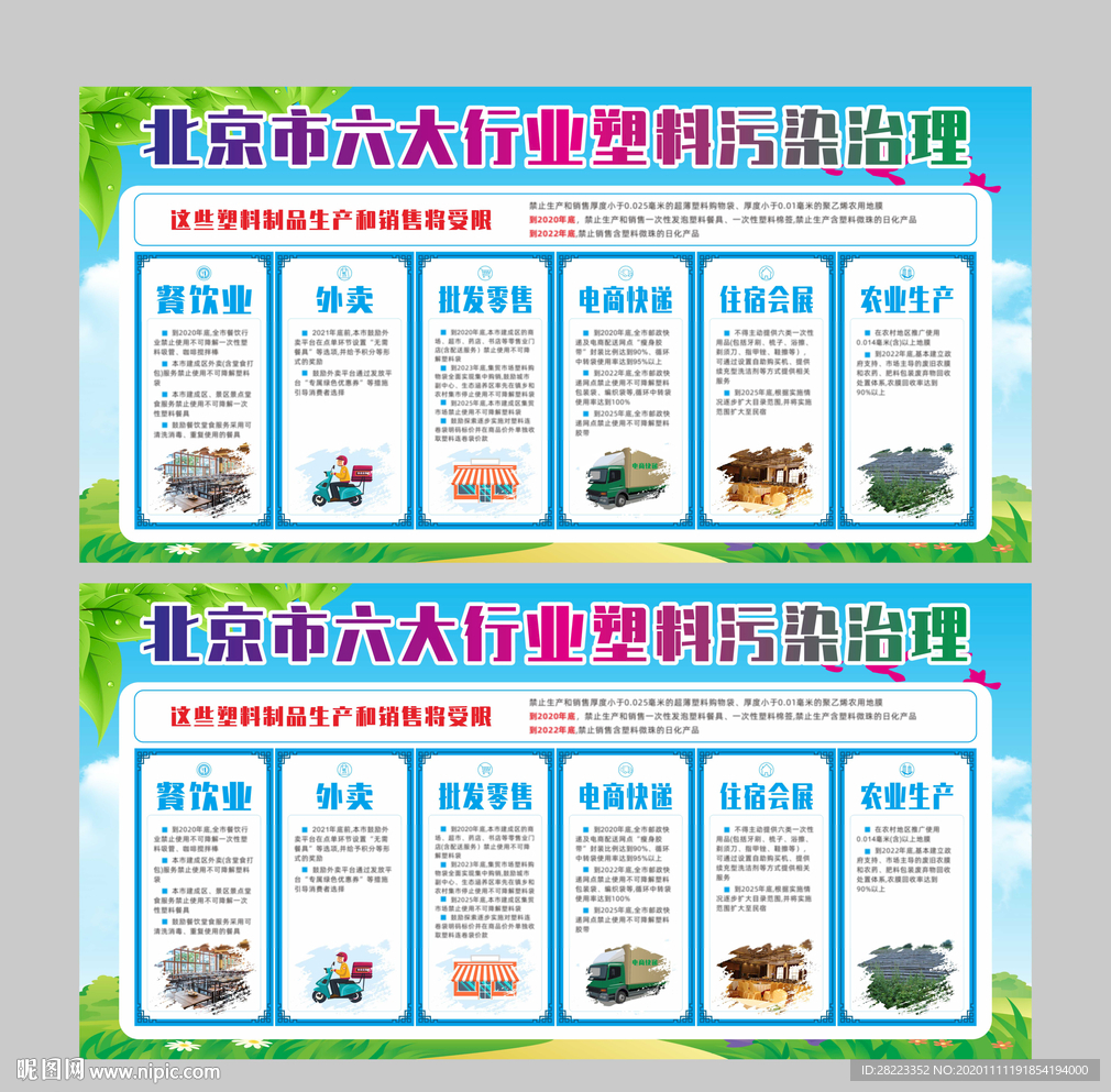 北京市限塑十条展板宣传栏