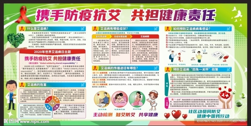 世界艾滋病日宣传栏