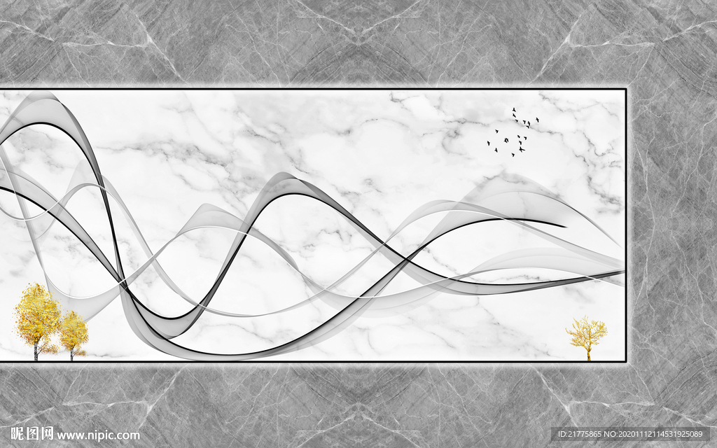 石纹 现代 简约 电视背景墙