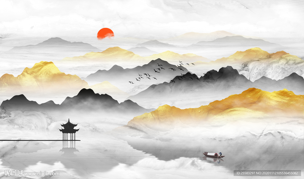 山水背景墙