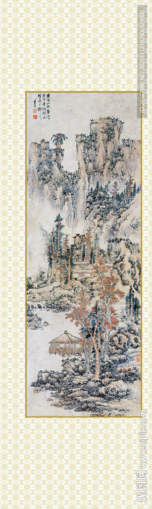 中堂画主 四条屏春夏秋冬