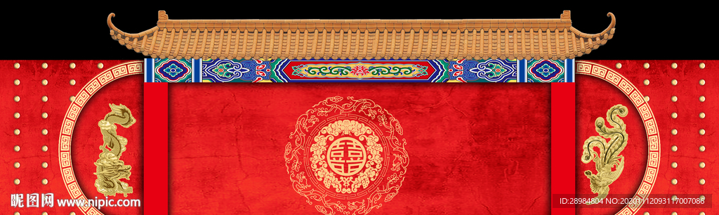 中式婚礼背景素材