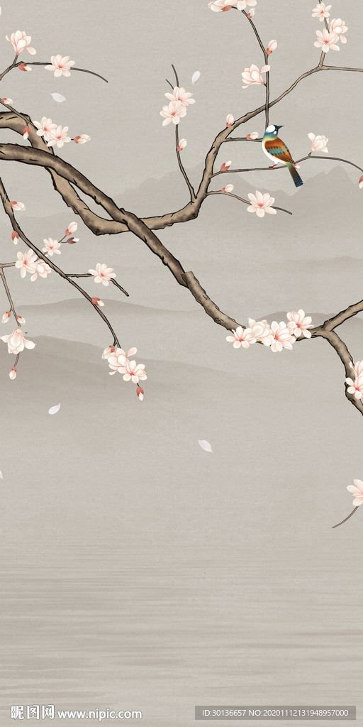 奢华新款玄关山水 TIF分层