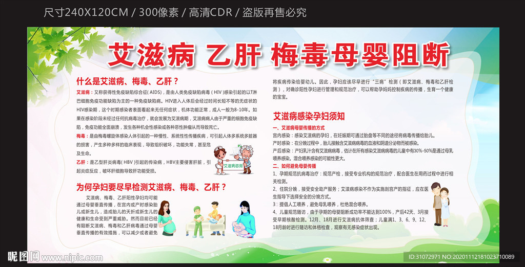 艾滋病乙肝梅毒防治宣传栏