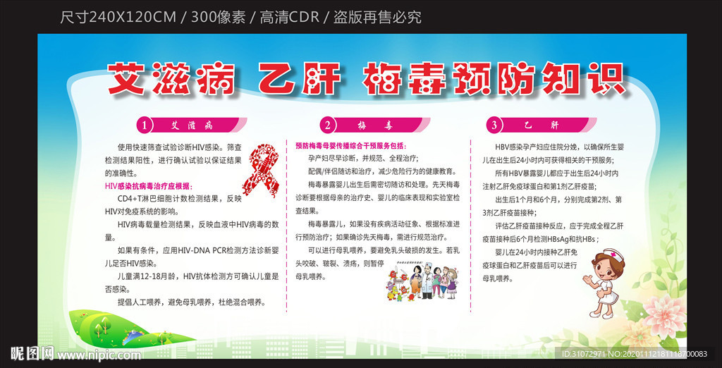 艾滋病 乙肝 梅毒预防宣传栏