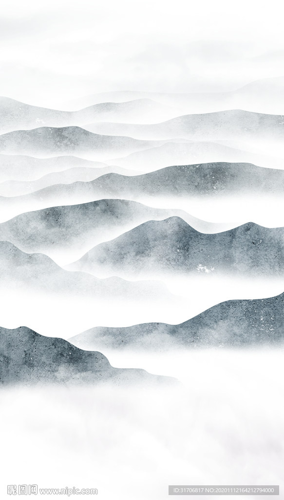 竖式山水画