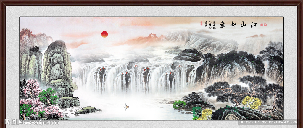 山水画水墨山水画意境山水画