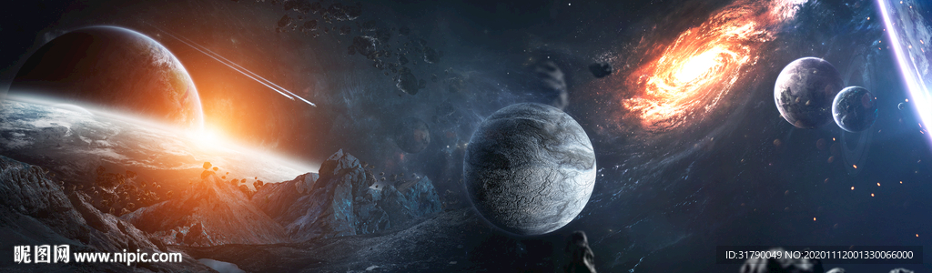 现代简约宇宙装饰画