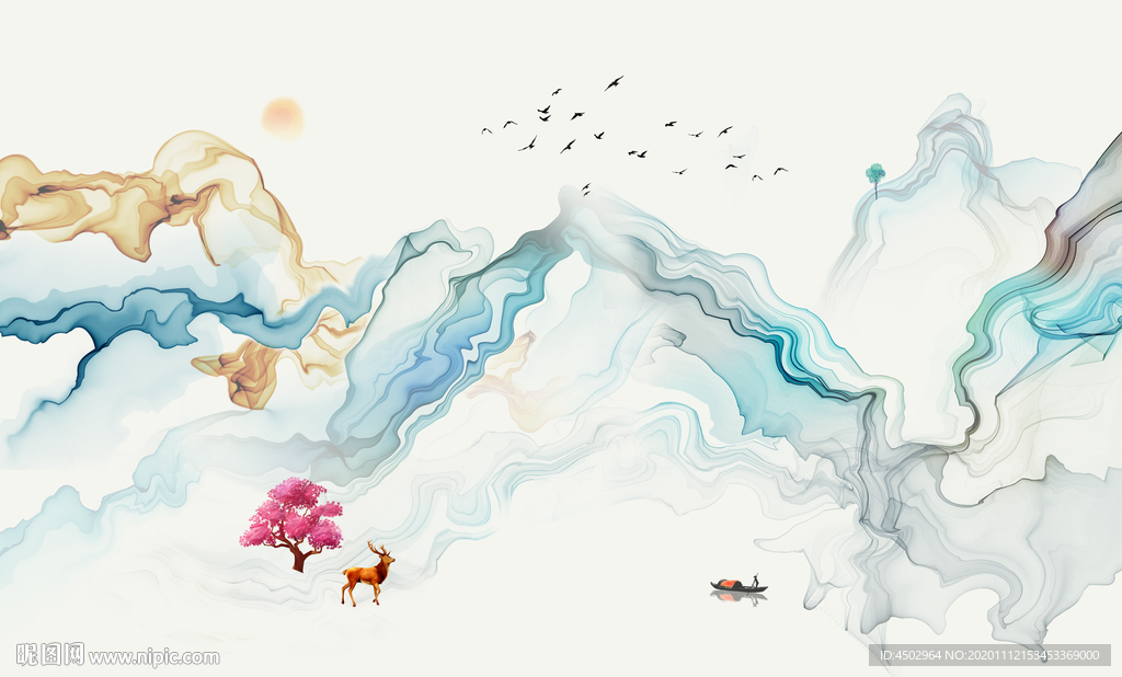 新中式装饰背景墙