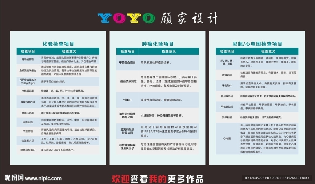 医疗检查项目