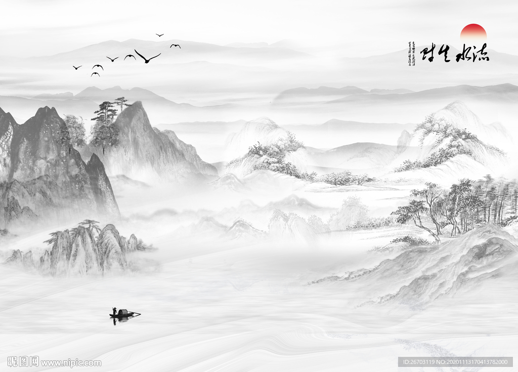 新款爆款流水生财大理石纹背景墙