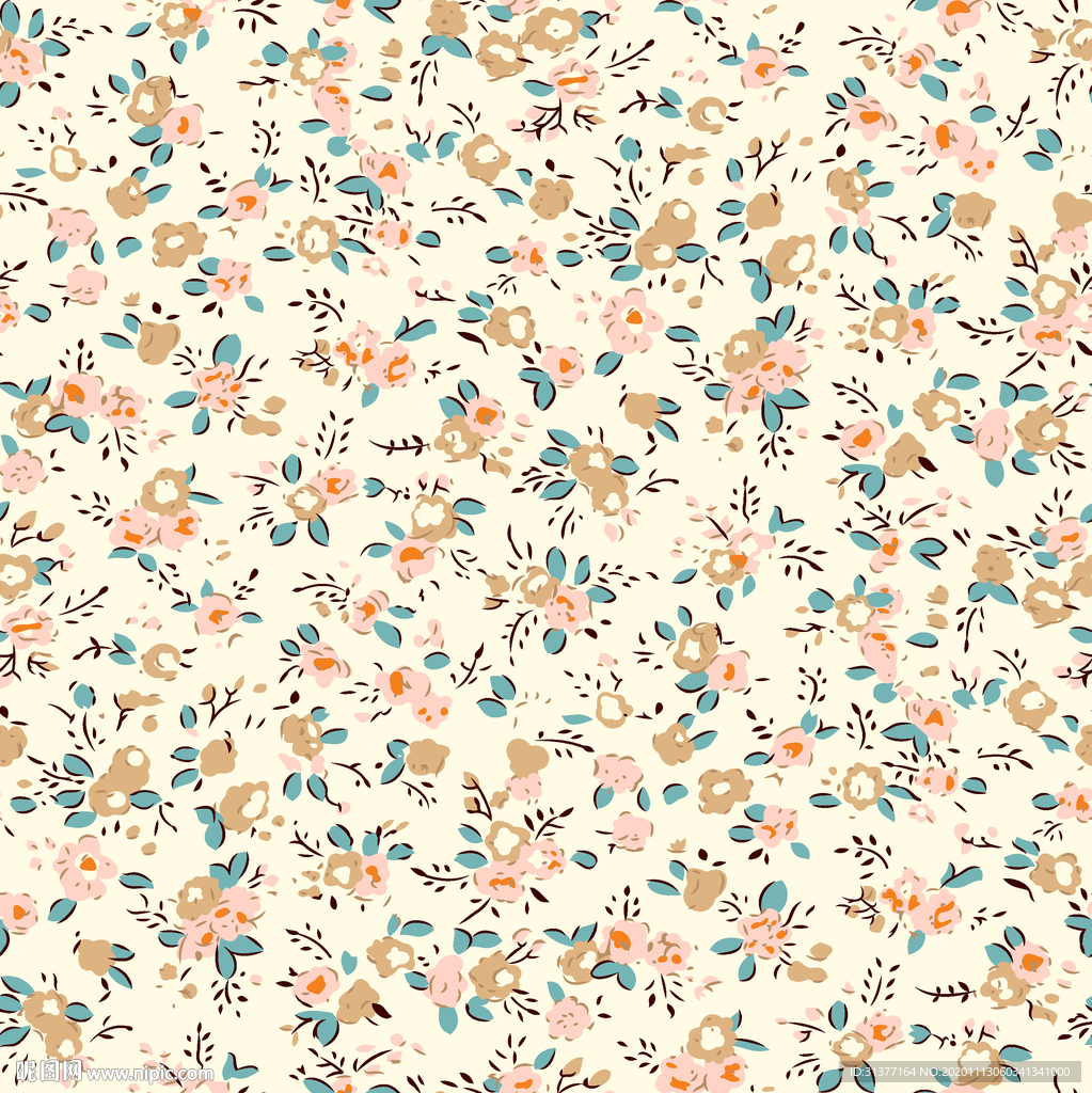 满底定位 小碎花