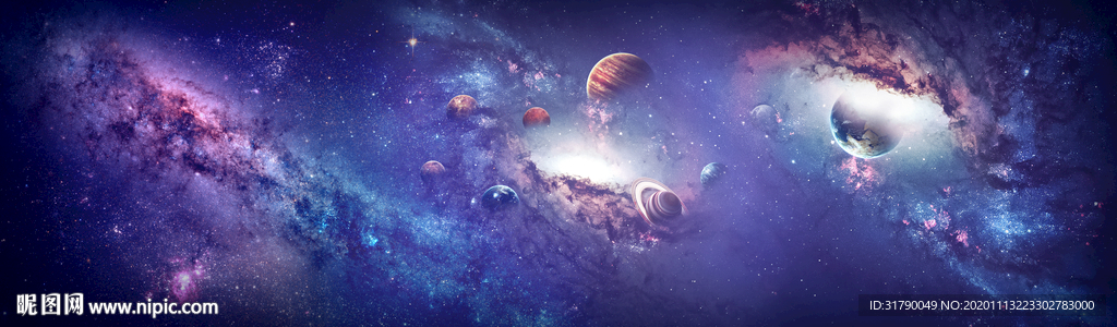 宇宙星空儿童房壁画