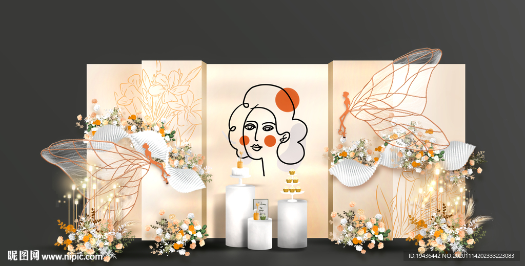 香槟色婚礼效果图