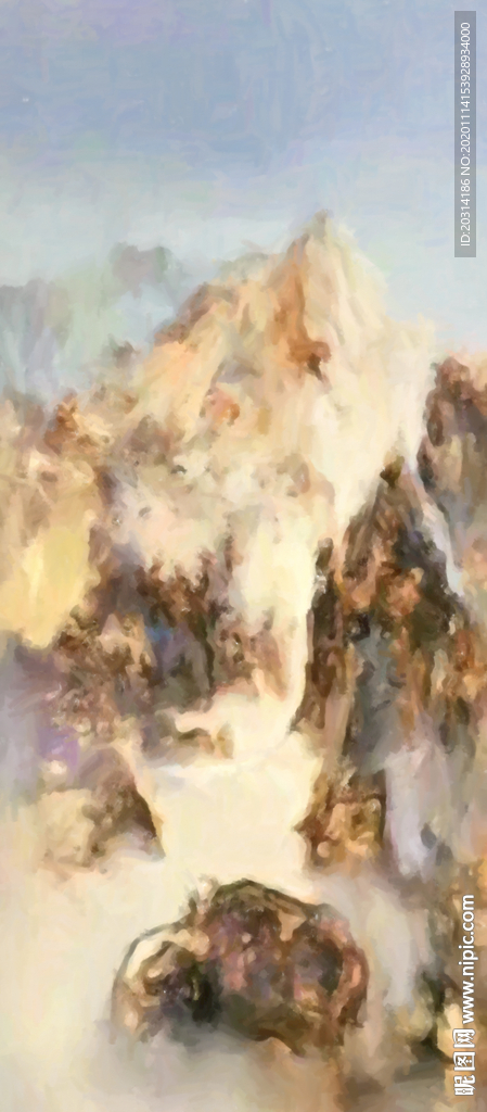 中式山水壁画