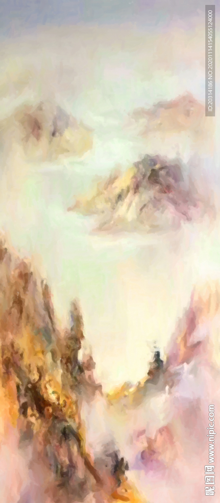 山水风景抽象壁画