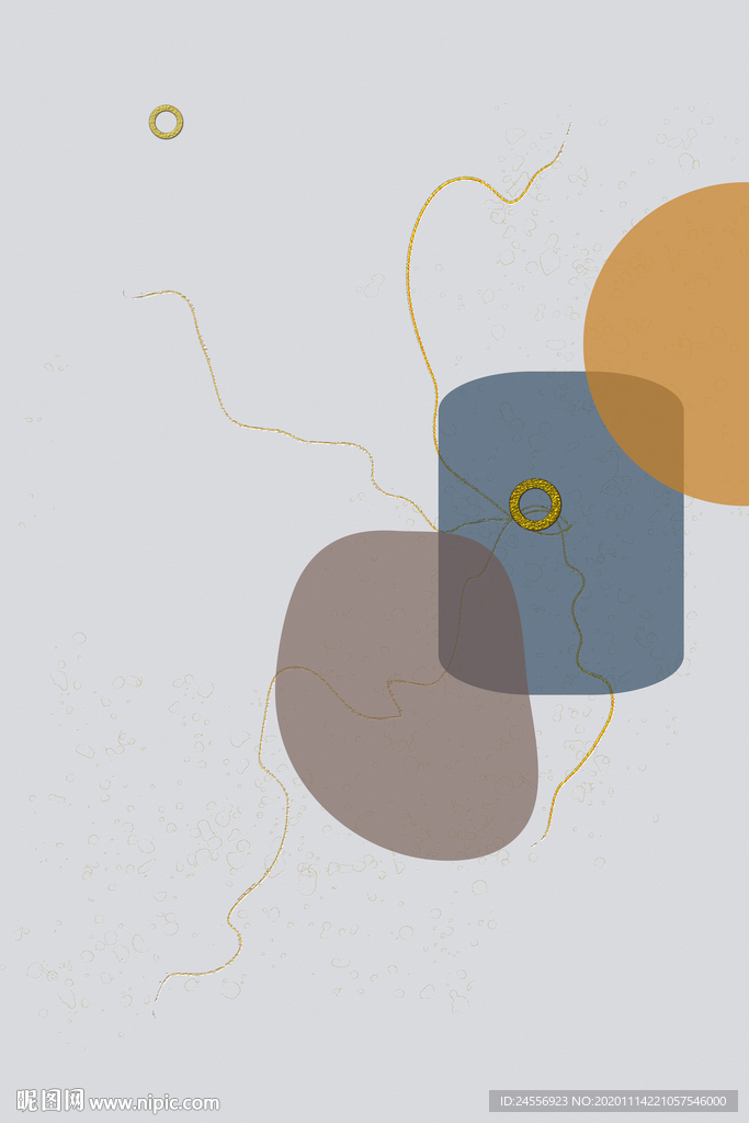 北欧色块抽象画