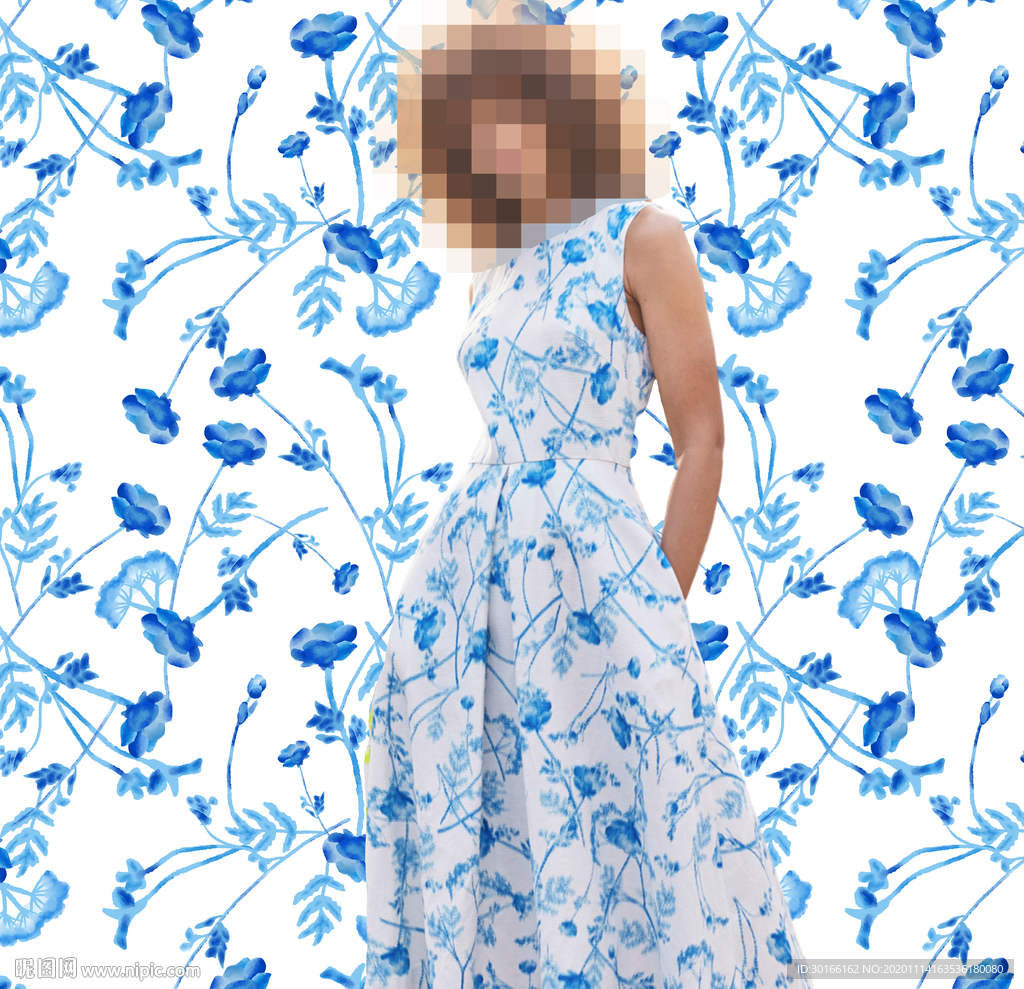 大牌女装 手绘花