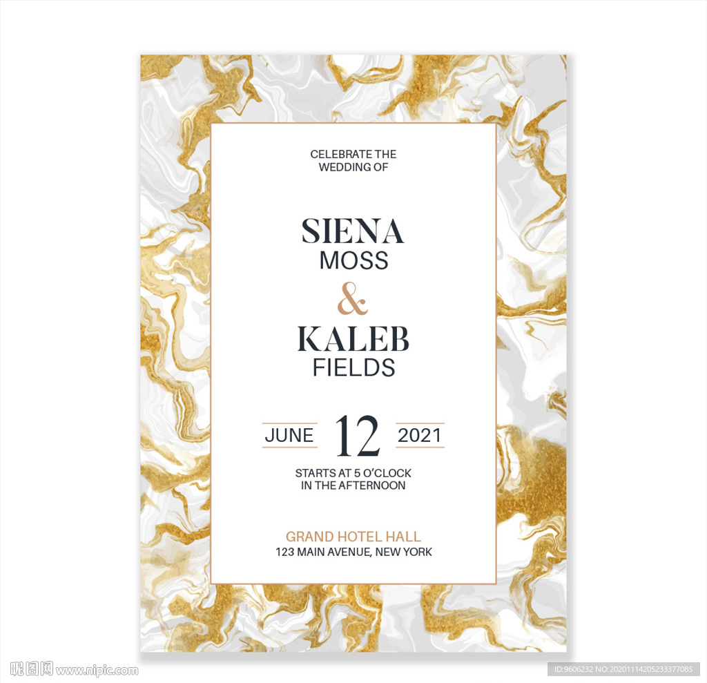 INS风 白金色 大理石纹理