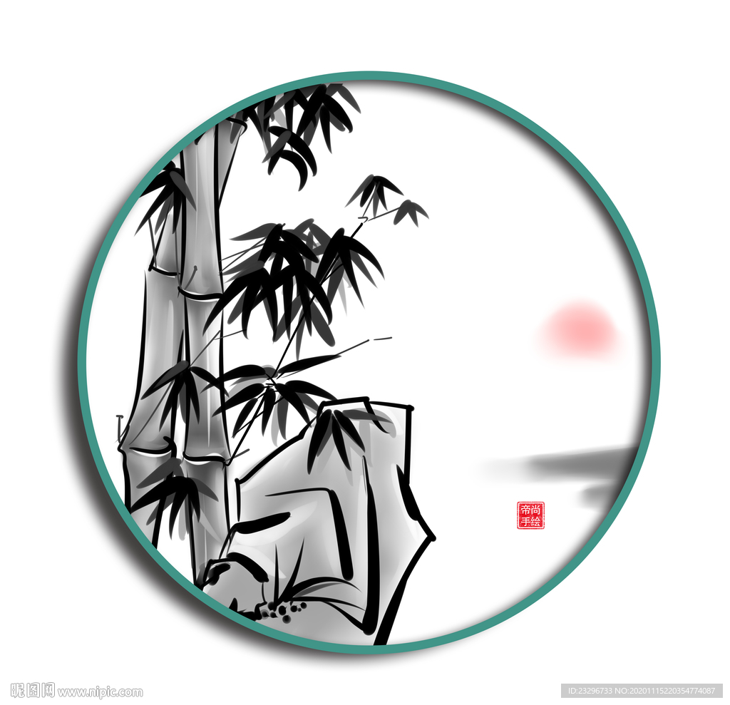 水墨竹子装饰画