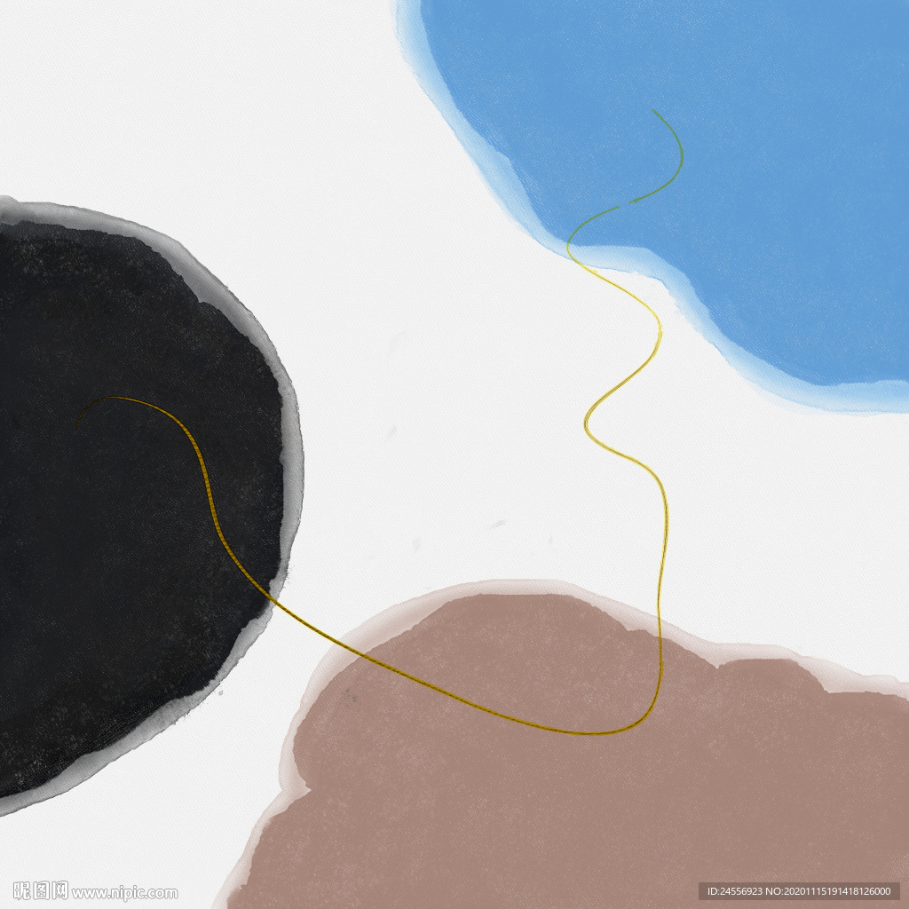 北欧色块抽象画